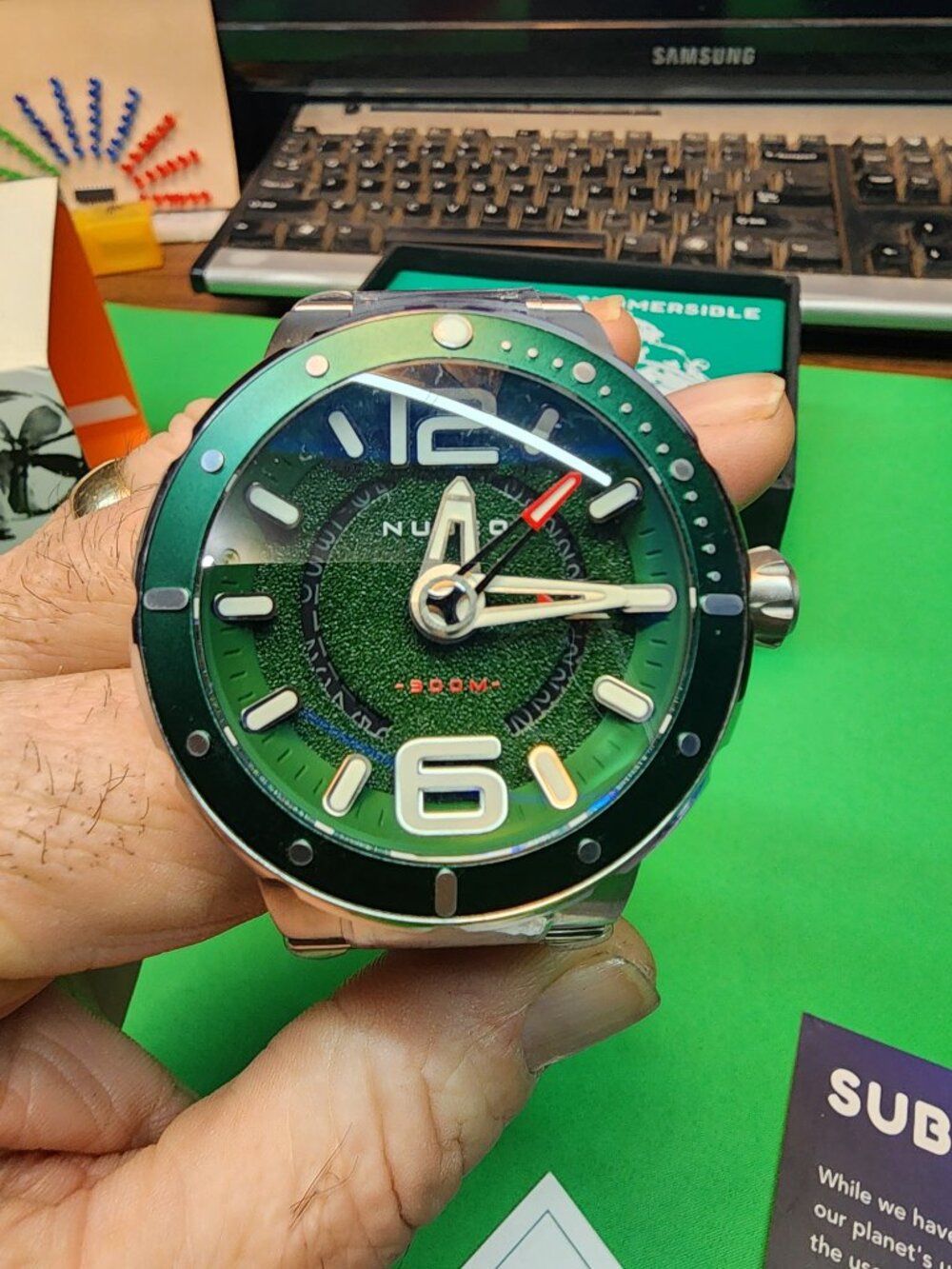 NIB Nubeo Submersible Limited Edition Diver Watch - Picture 9 of 11